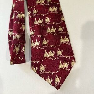 Three wise men - Christmas tie- Elegant Red and Gold Men's Tie